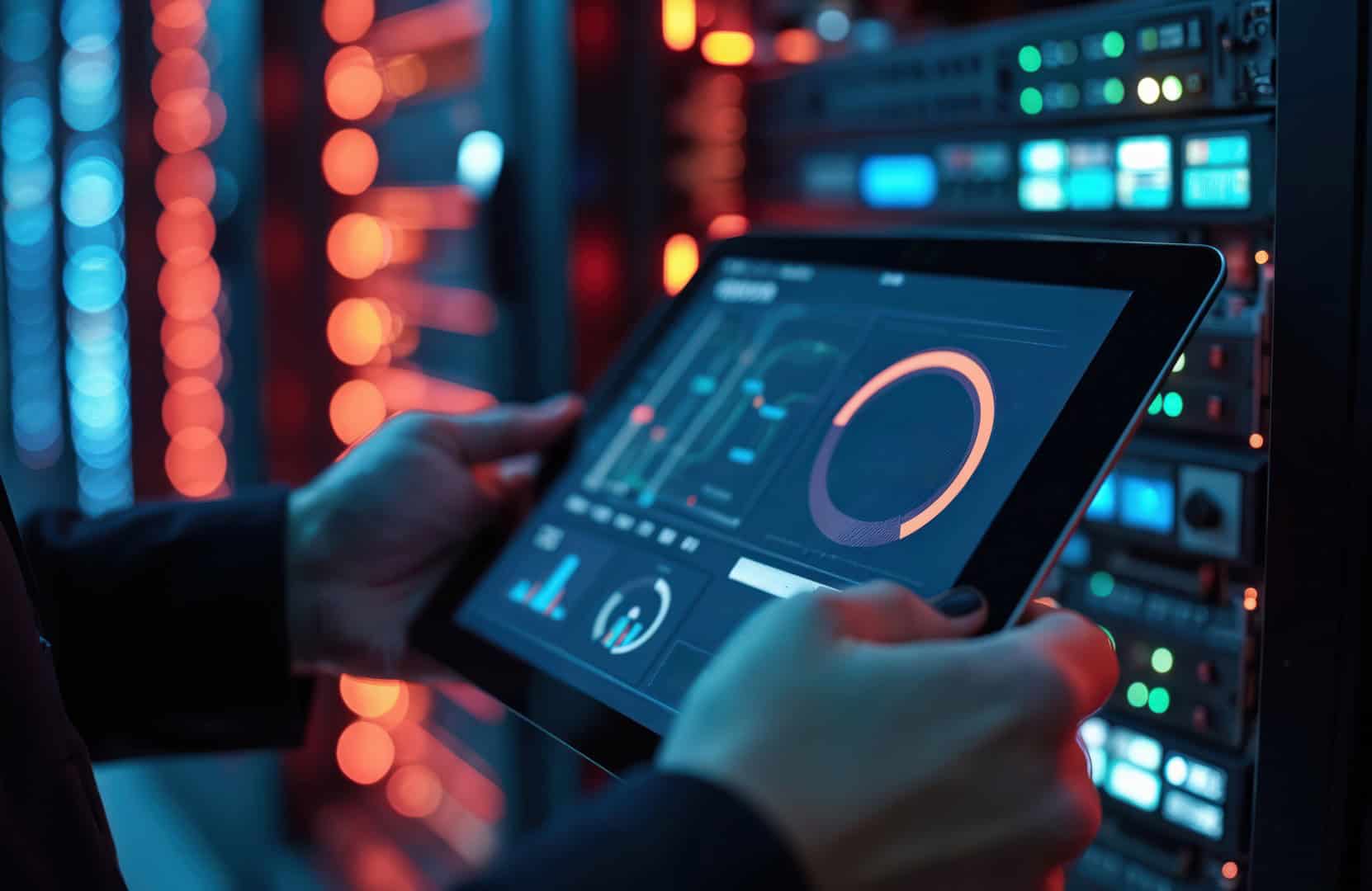 Tablet showing data